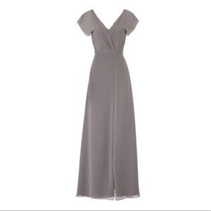 SALE Monique Lhuillier Gray Gwen Gown Dress - Size 8